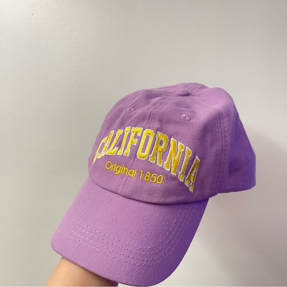 Robin Ruth Lavender Cap with Yellow Embroidery